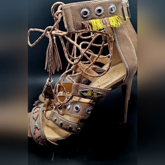 Jessica Simpson Roona Strappy Heels Size 8 - Picture 3 of 7